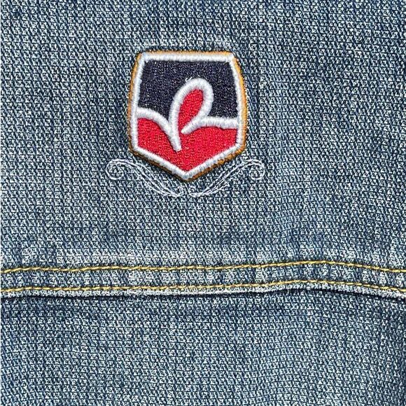 Rocawear Street Wear Acid Wash Blue Jean Cropped Jacket Size M - Picture 4 of 10